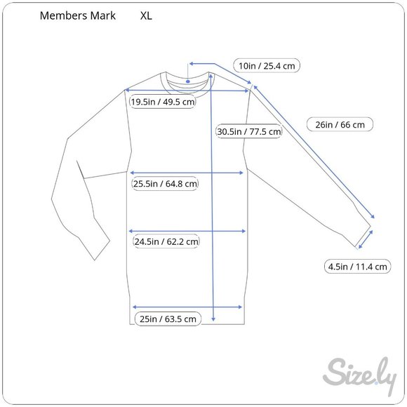 Member's Mark Men's Essential Red Long Sleeve T-Shirt XL NWT - Picture 2 of 4